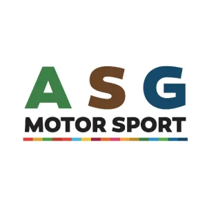 "Logotipo da ASG Motorsport, equipe oficial da Mercedes-Benz e referência em patrocínio esportivo na Copa Truck"